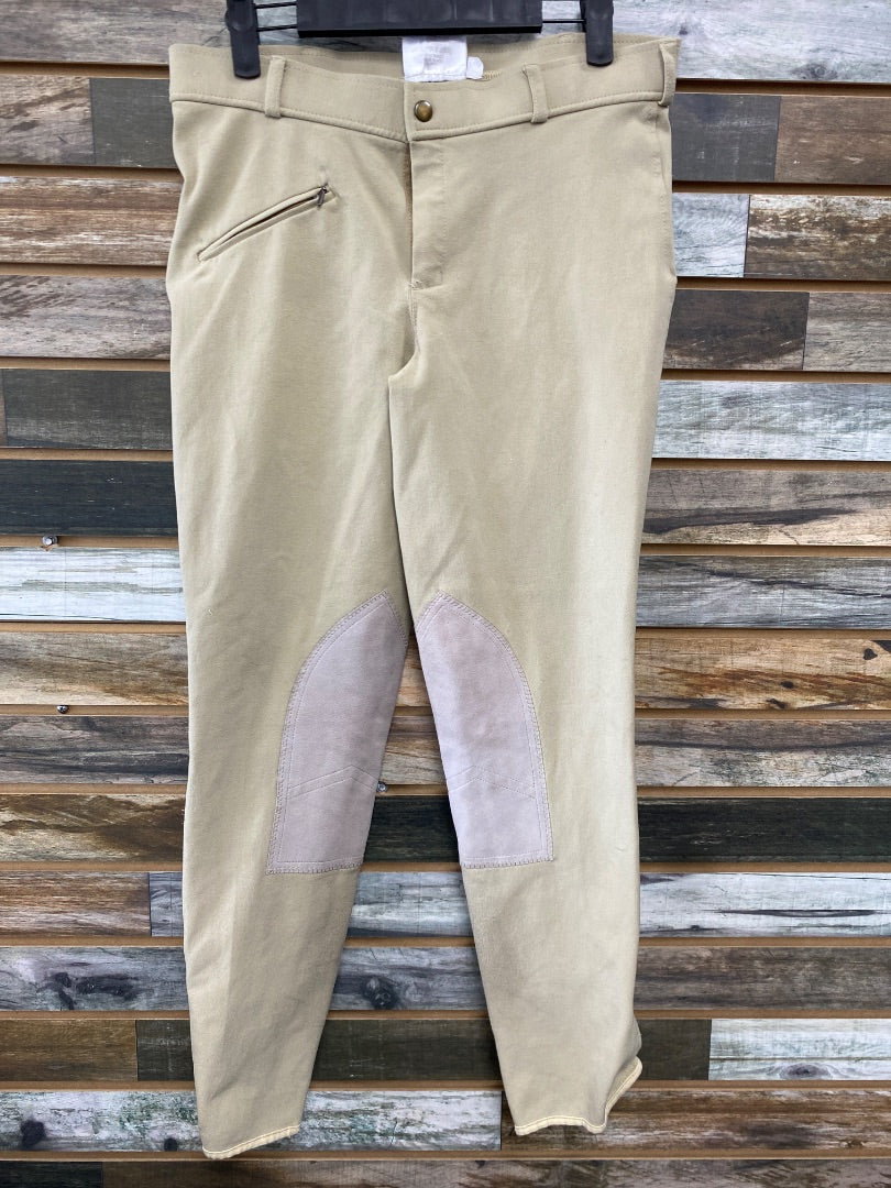 USED No Brand Ladies English Breeches 30R Tan