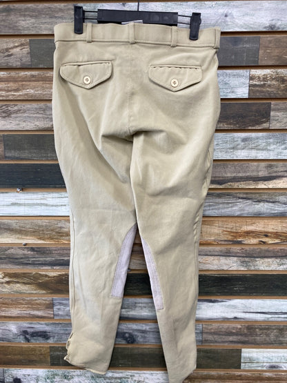 USED No Brand Ladies English Breeches 30R Tan