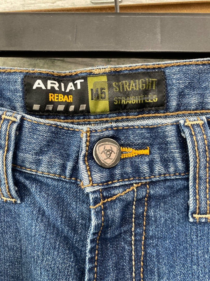 USED Ariat Rebar Ladies Western Jeans 30/30 Dark Wash