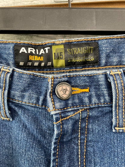 USED Ariat Rebar Ladies Western Jeans 30/30 Dark Wash