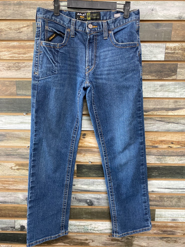 USED Ariat Rebar Ladies Western Jeans 30/30 Dark Wash