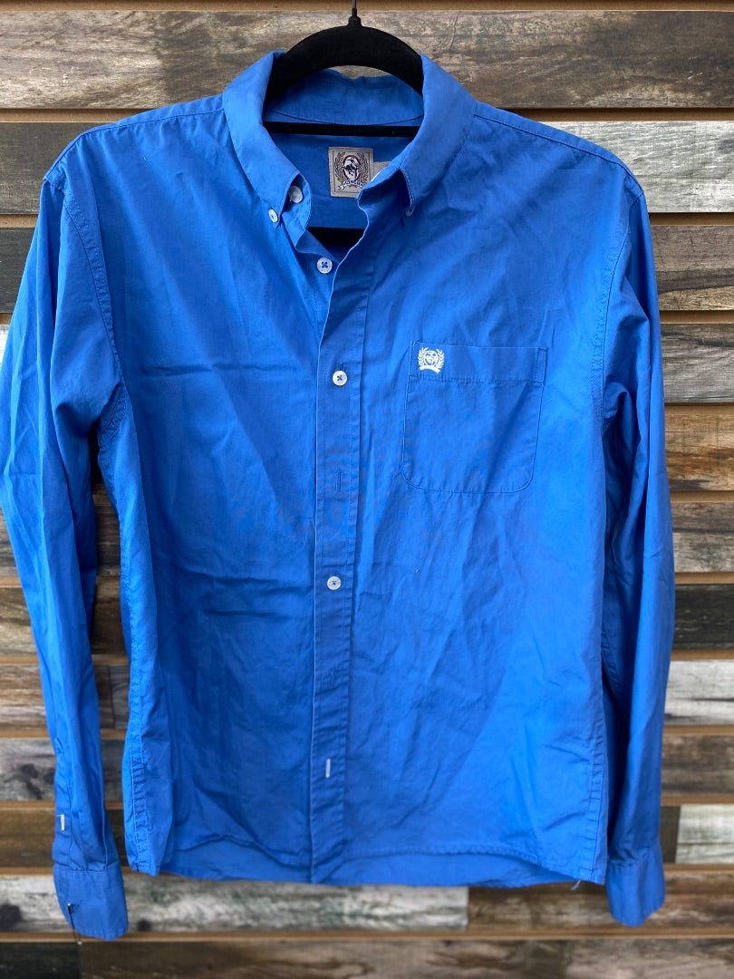 USED Cinch Youth Western Tops XL Light Blue