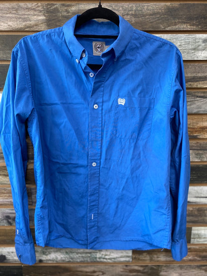 USED Cinch Youth Western Tops XL Light Blue