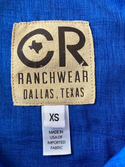 USED CR Ranchwear Ladies Western Tops XS Blue