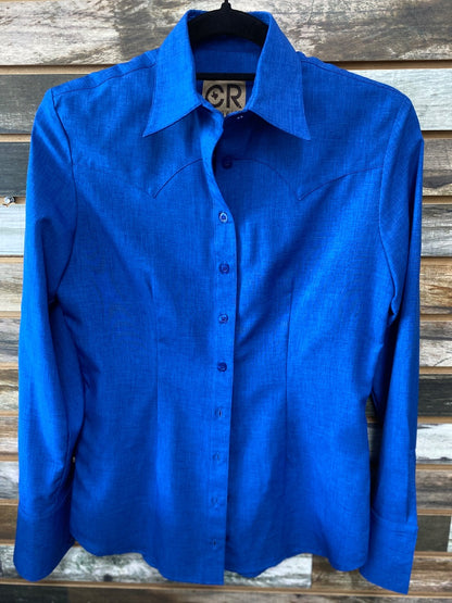 USED CR Ranchwear Ladies Western Tops XS Blue