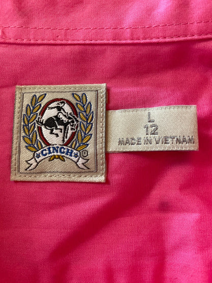 USED Cinch Youth Western Tops 12 (Large) Pink