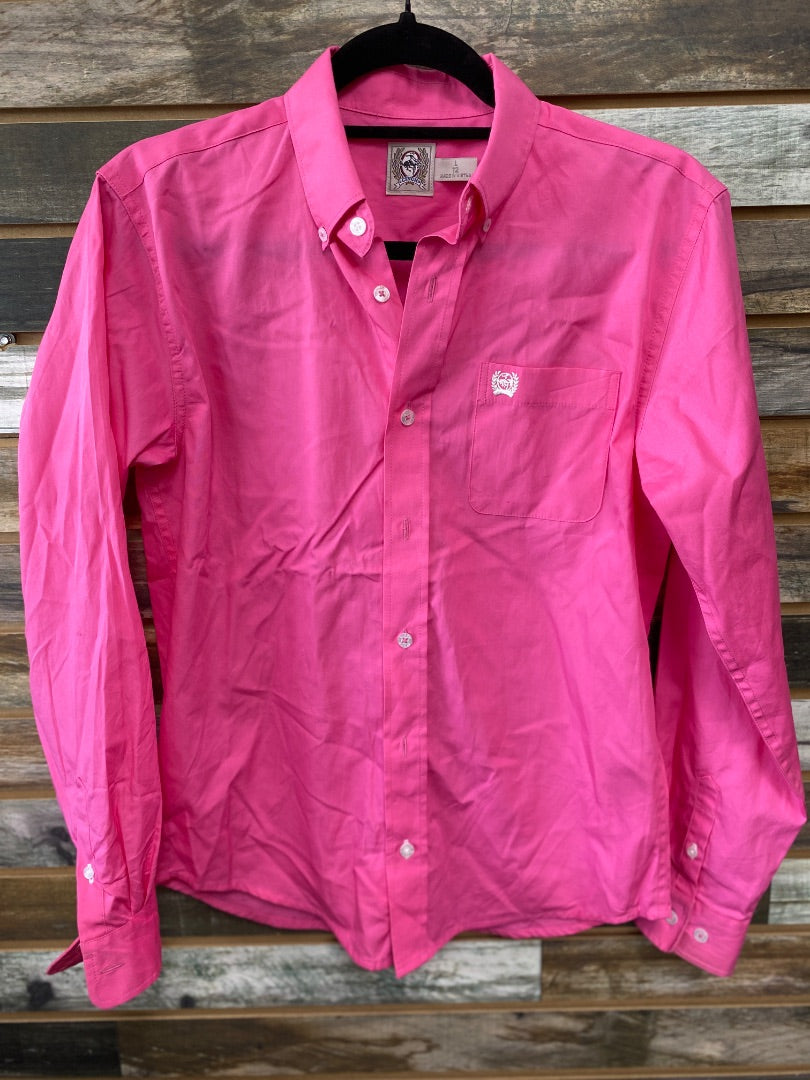 USED Cinch Youth Western Tops 12 (Large) Pink