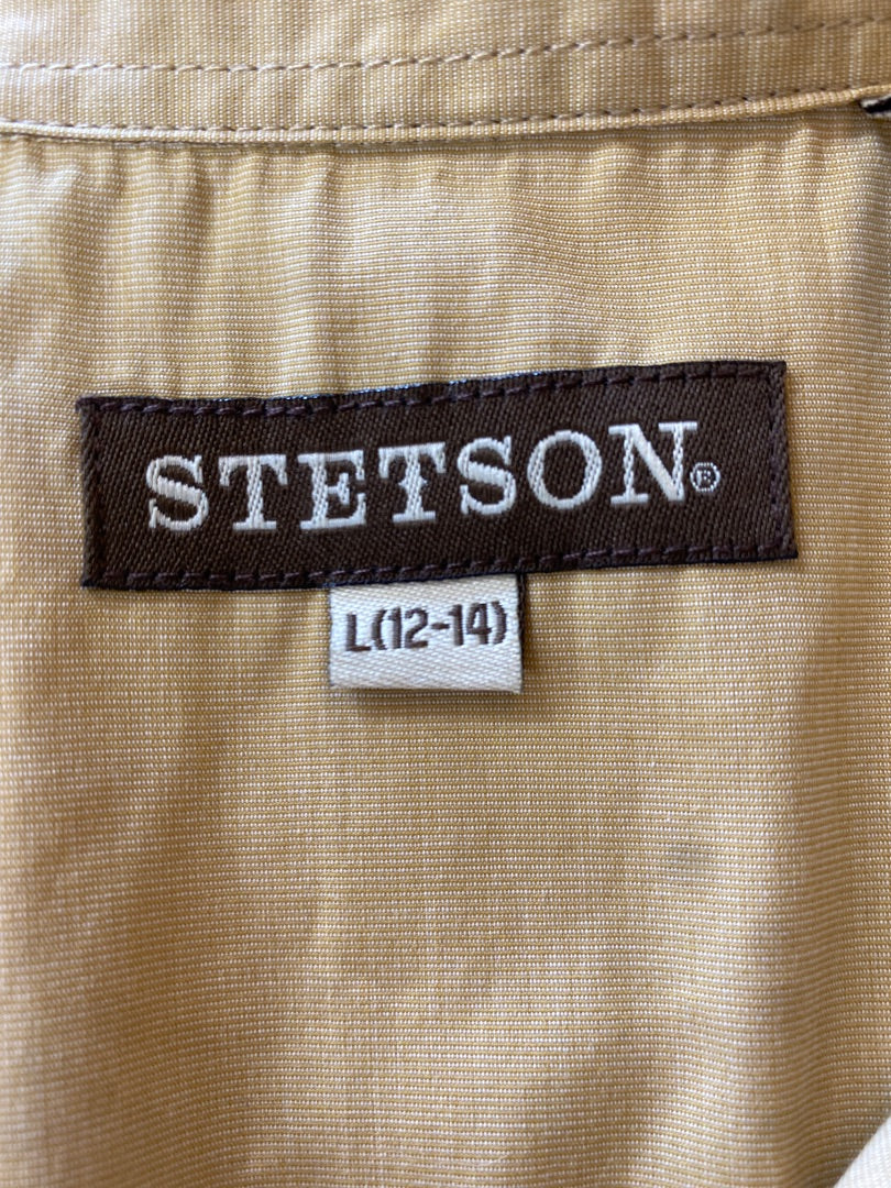 USED Stetson Youth Western Tops L (12-14) Tan