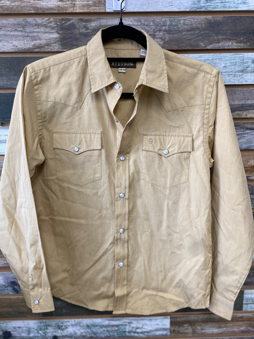 USED Stetson Youth Western Tops L (12-14) Tan