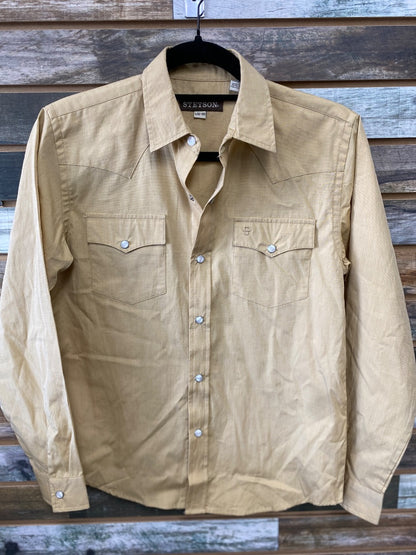 USED Stetson Youth Western Tops L (12-14) Tan
