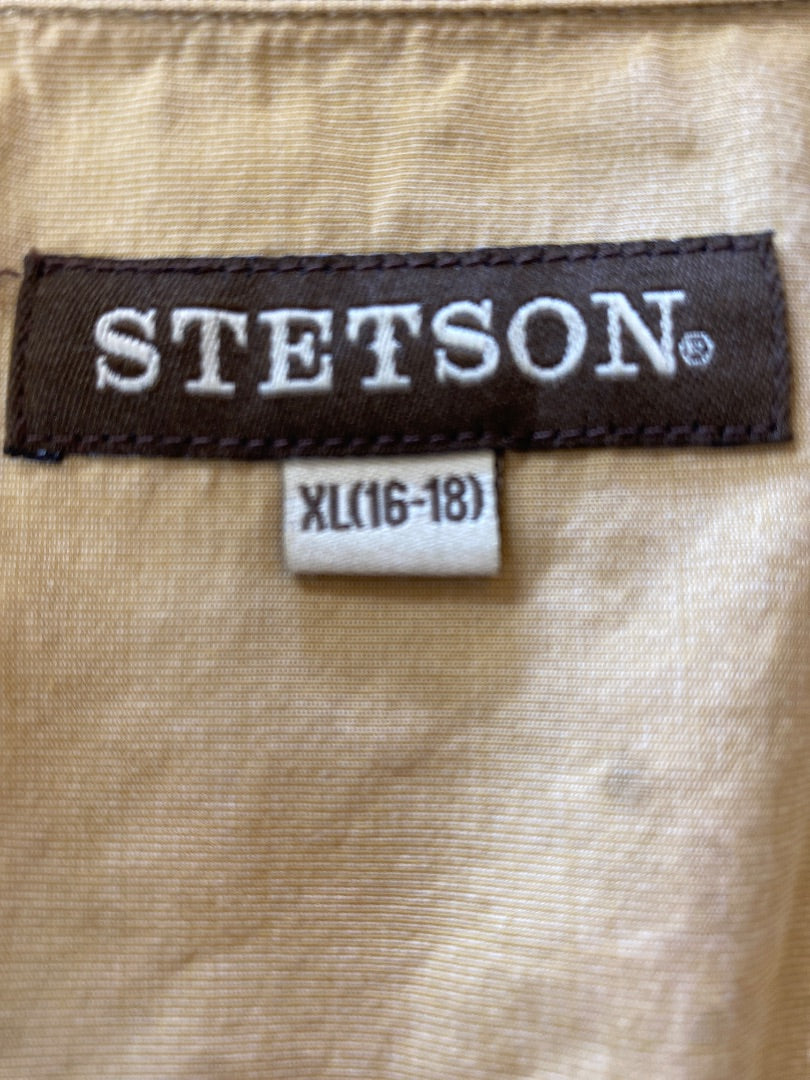 USED Stetson Youth Western Tops XL (16-18) Tan