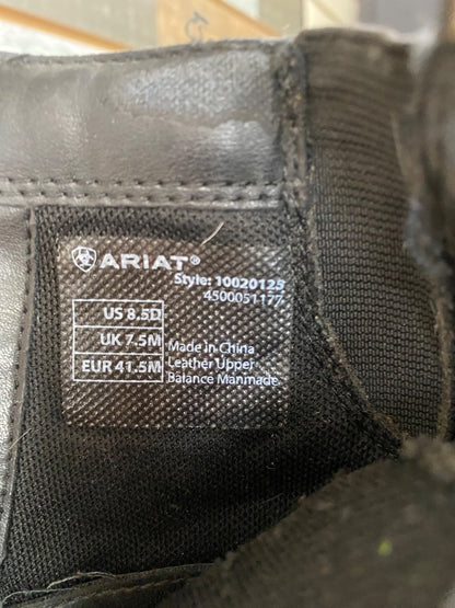 USED Ariat Ladies Paddock Boots W 8.5 Black
