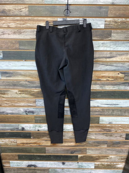 USED Tuff Rider Ladies English Breeches Knee Patch 32 Black