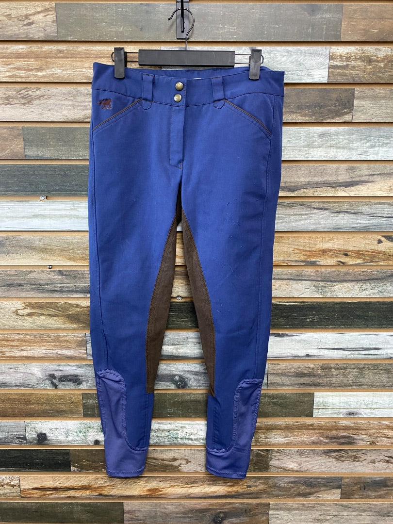 USED Piper by Smart Pak Ladies English Breeches Full Seat 28L Navy/Brown