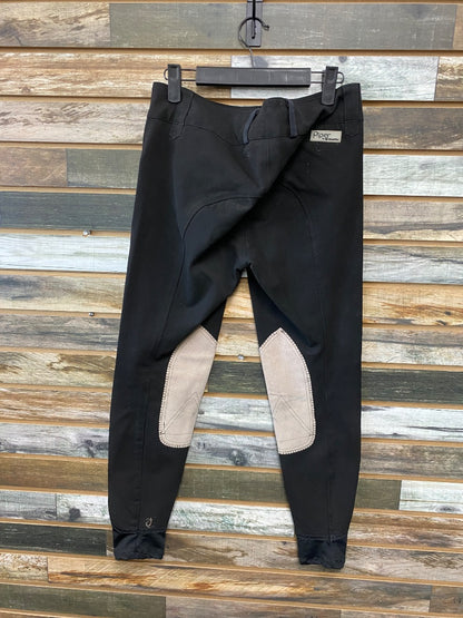 USED Piper by SmartPak Ladies English Breeches Kneepatch 28R Black