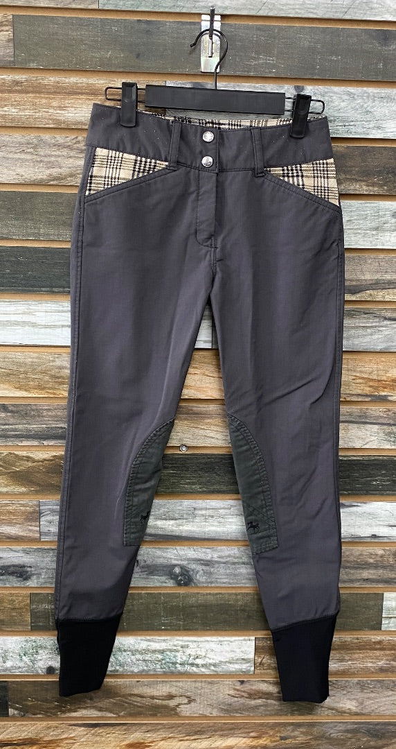 USED 5/A Baker Ladies Knee Patch Breeches 24 Grey