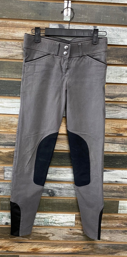 USED Devon-Aire Ladies Knee Patch Breeches 24 Grey