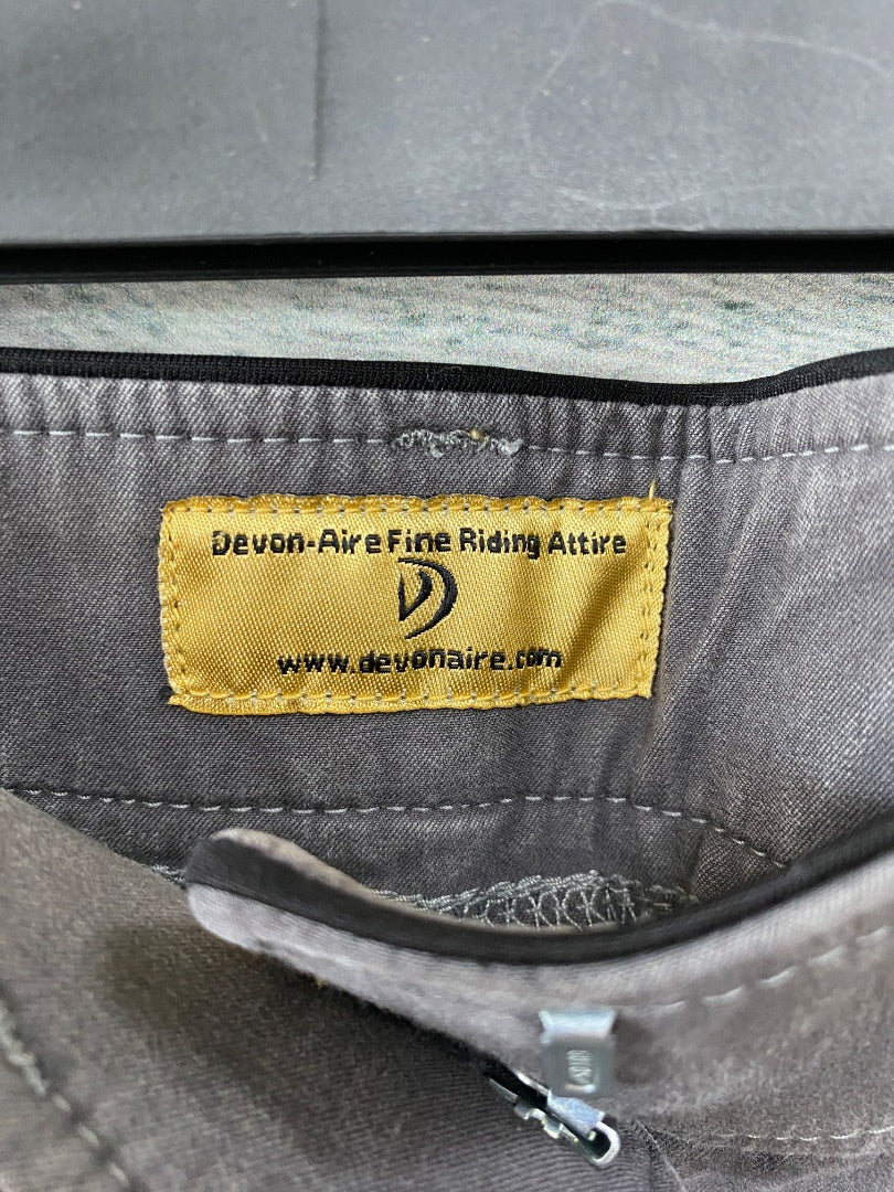 USED Devon-Aire Ladies Knee Patch Breeches 24 Grey