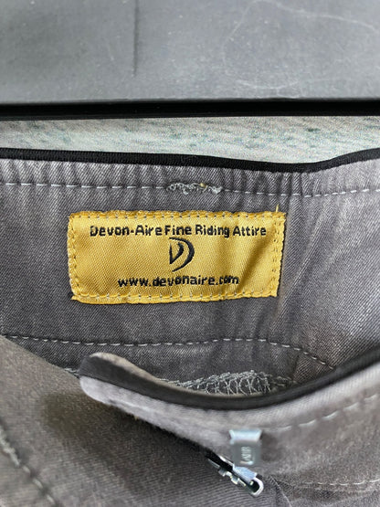 USED Devon-Aire Ladies Knee Patch Breeches 24 Grey