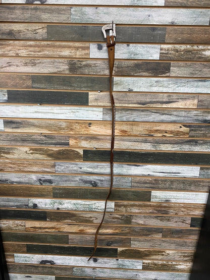 USED Tony Lama Broke In Leather Belts 44 Light Oil | Patterned