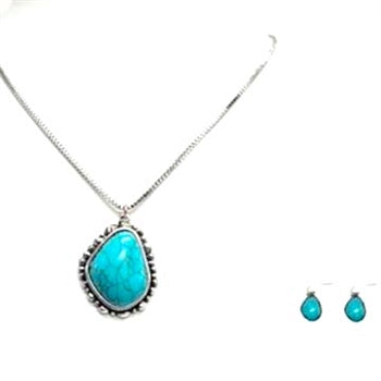 Wyo Horse Jewelry - Simple Pebble Turquoise Necklace - Package (3)
