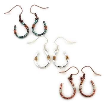 Wyo Horse Jewelry - Wire Wrapped Horseshoe Earrings - Package (3)