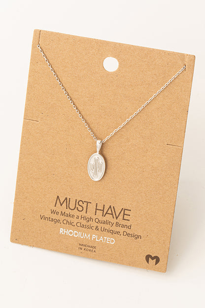 Oval Cactus Necklace