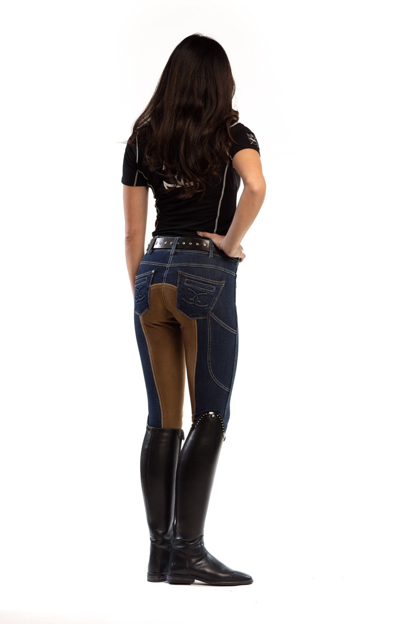 NEW Goode Rider Equestrian Jean - Full Seat with Cell Phone Pocket | 4-way stretch - Vintage Wash