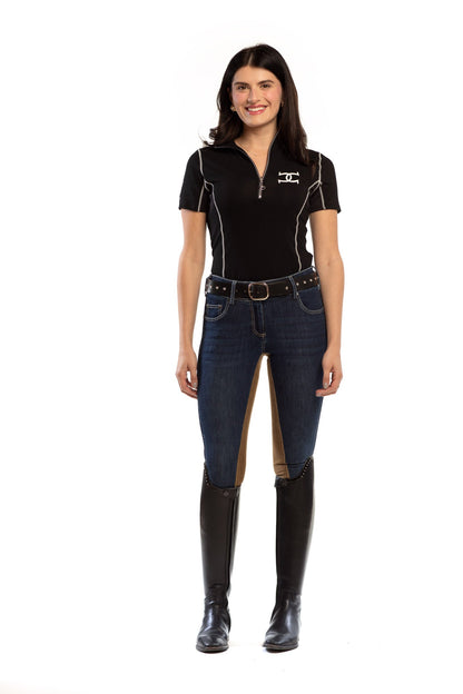 NEW Goode Rider Equestrian Jean - Full Seat with Cell Phone Pocket | 4-way stretch - Vintage Wash