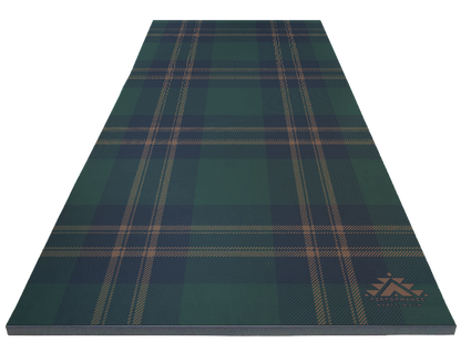 Portable Stall Mat Hunter Green Plaid Design 5x10
