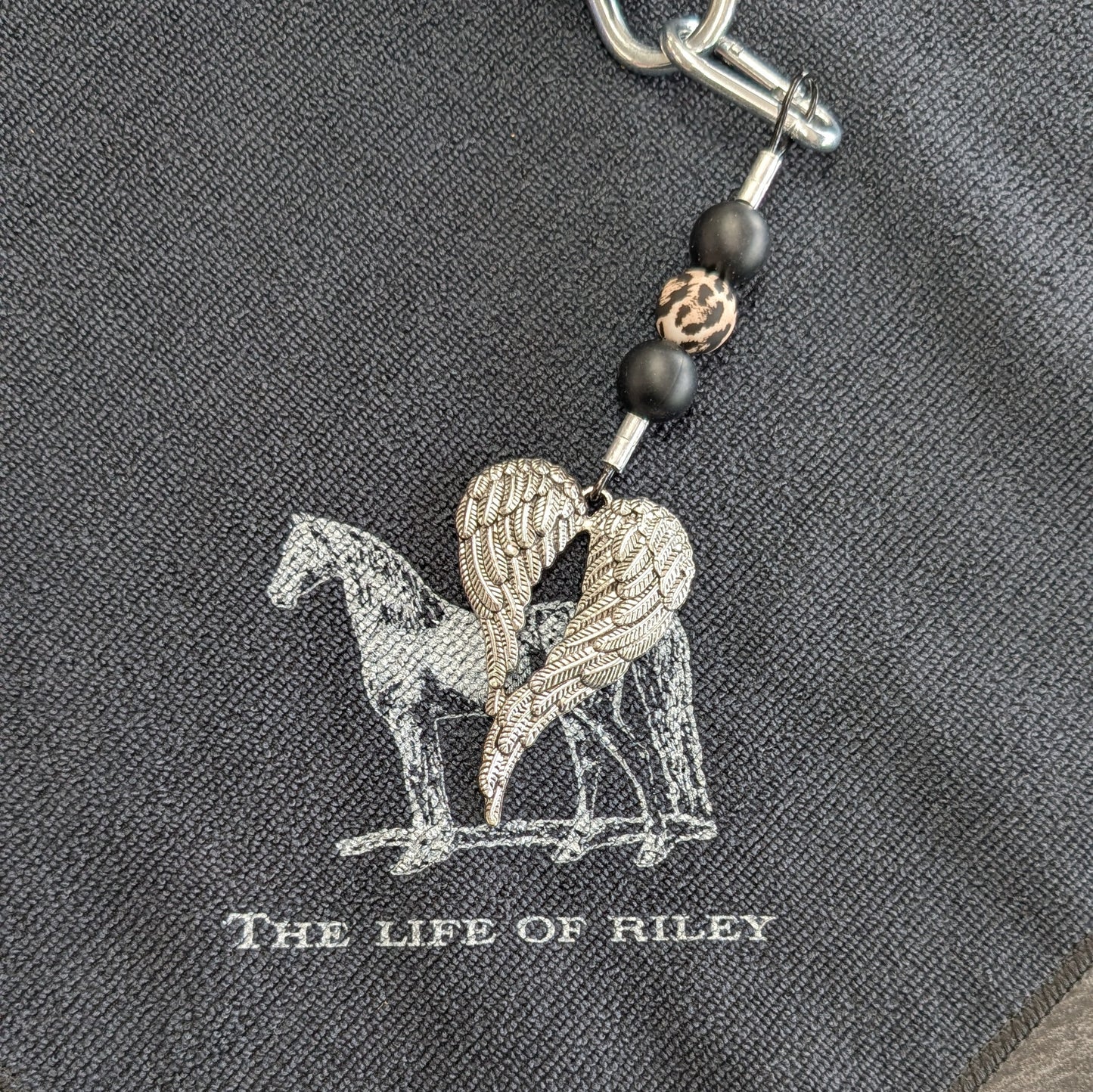 Black Trail Towelz with Saddle Charm