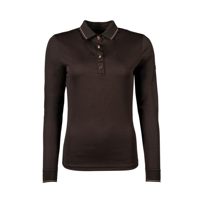 HKM Rosegold Glamour Style Longsleeve-Polo Shirt