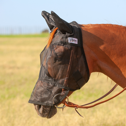 Quiet Ride Fly Mask with Long Nose and Ears Arab/Small Horse