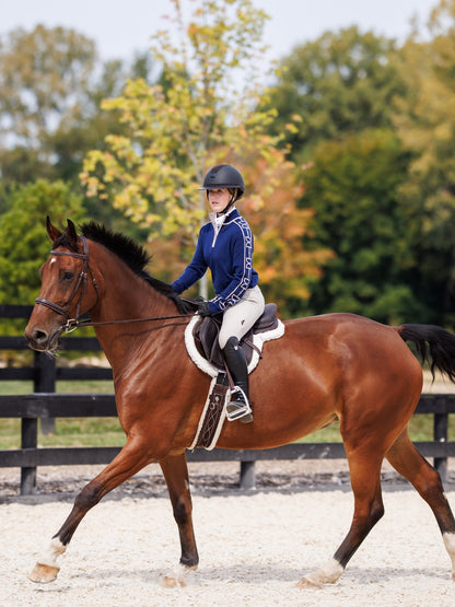 Essex Classics Polished Bit Quarter Zip Sweater - Navy