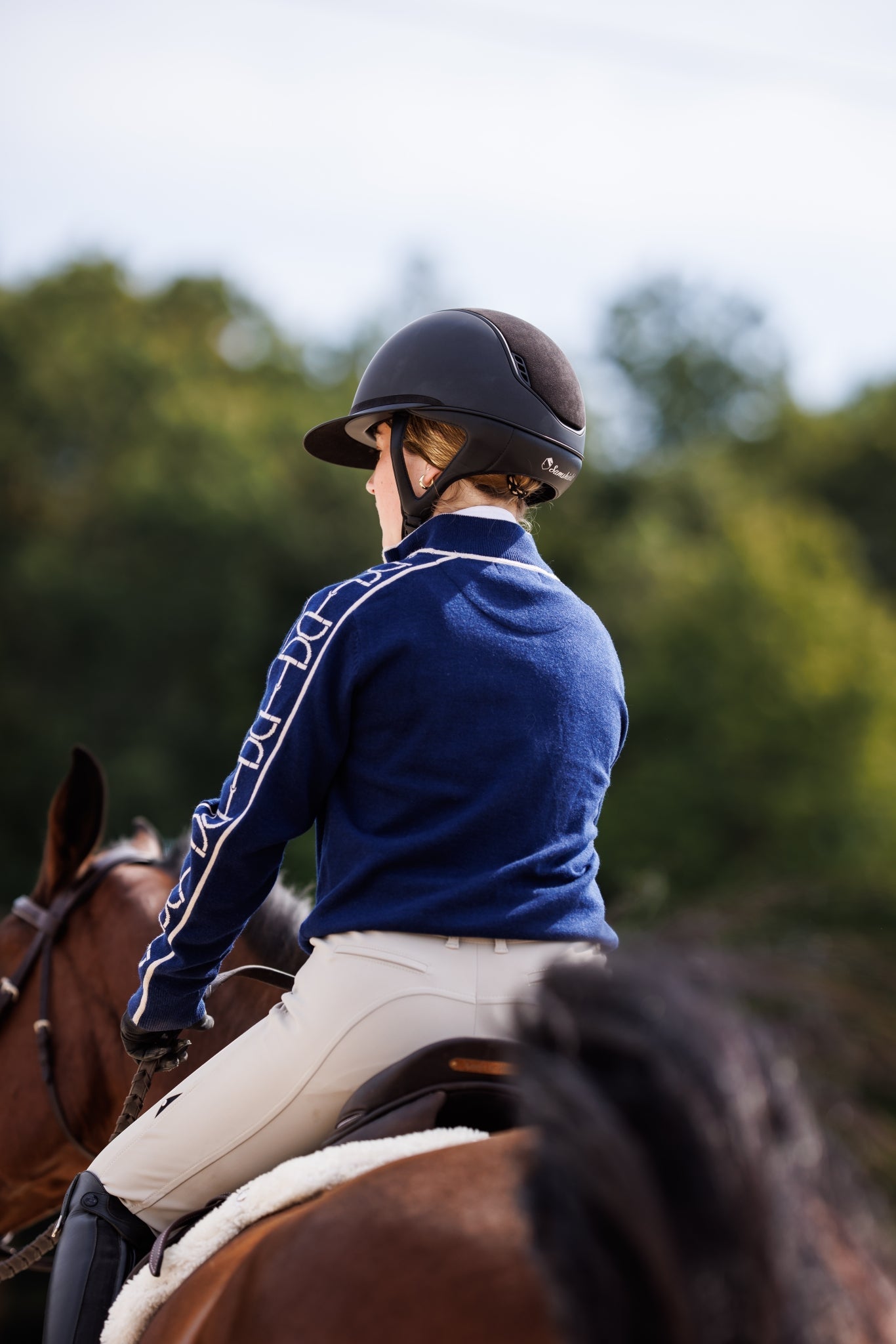 Essex Classics Polished Bit Quarter Zip Sweater - Navy