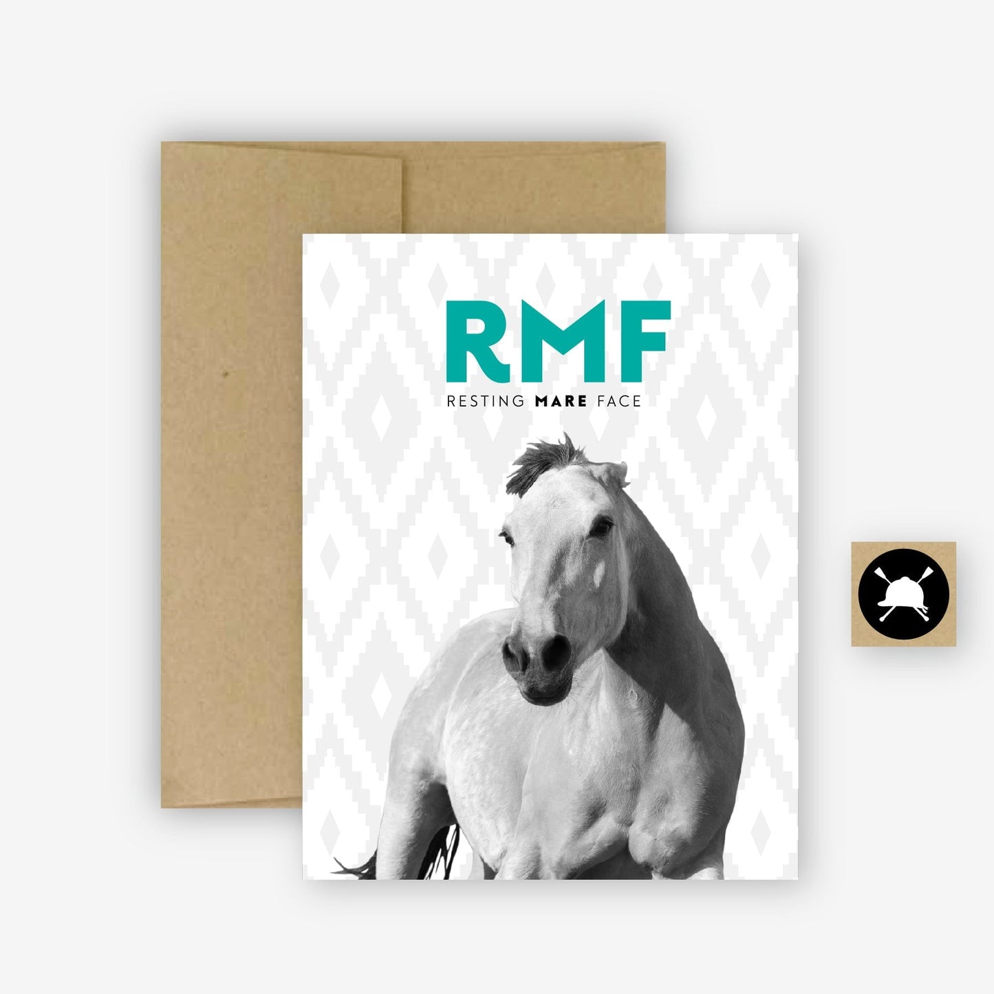 Resting Mare Face Greeting Card