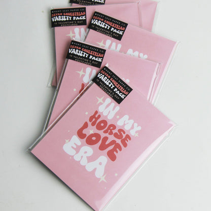 Retro Equestrian Valentines Postcards - Set of 10