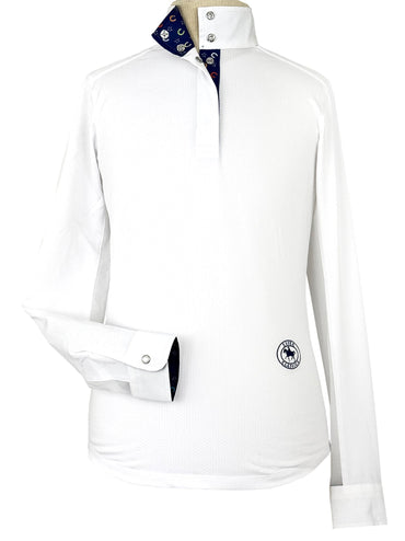 Essex Classics Show Ring Luck Girls Talent Yarn Straight Collar Long Sleeve Show Shirt