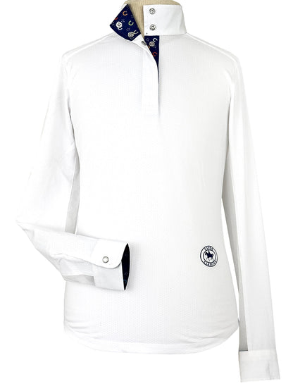 Essex Classics Show Ring Luck Girls Talent Yarn Straight Collar Long Sleeve Show Shirt