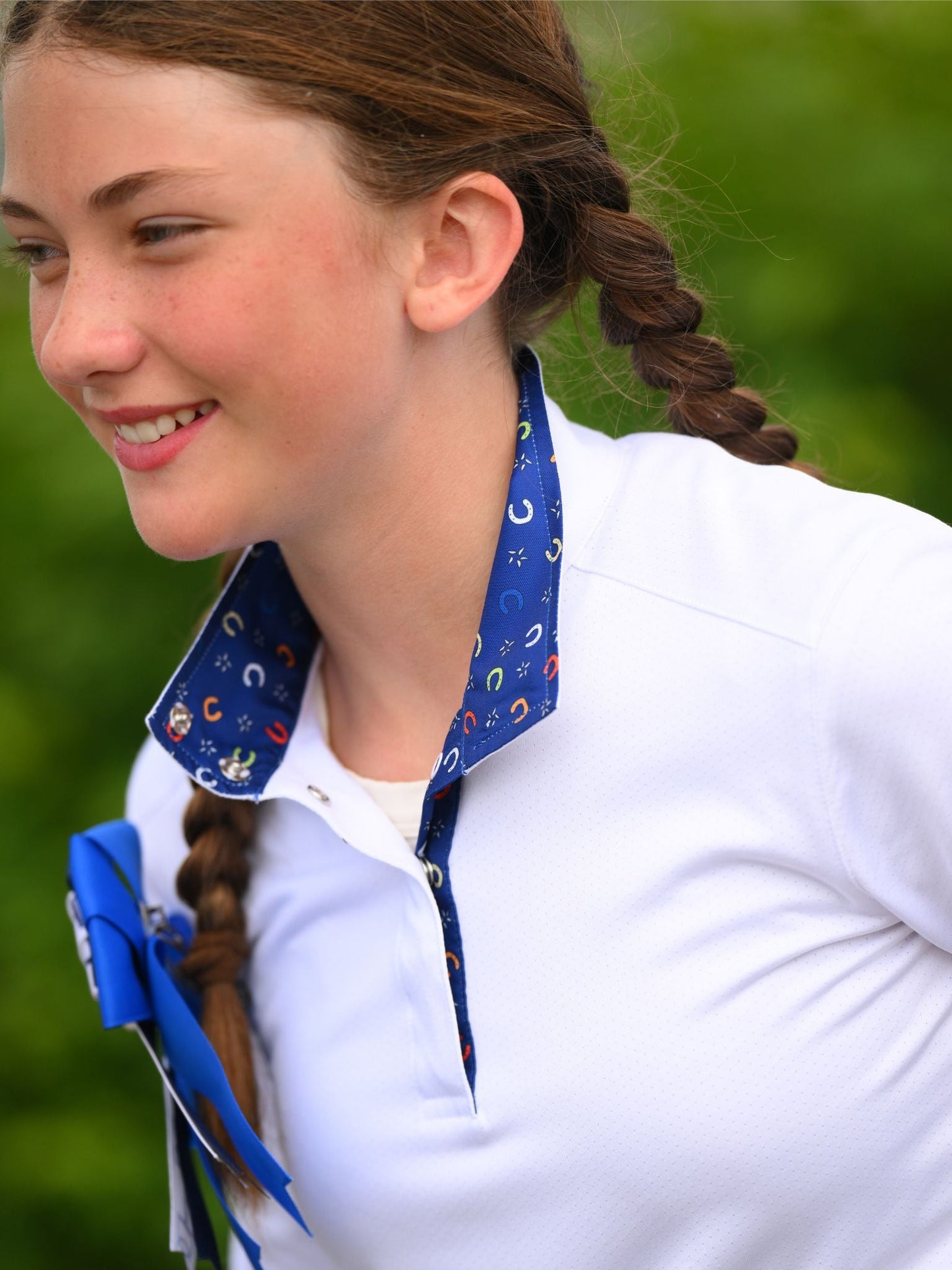 Essex Classics Show Ring Luck Girls Talent Yarn Straight Collar Long Sleeve Show Shirt