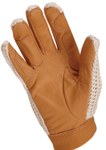 Crochet Riding Glove Tan 6