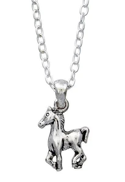 AWST International Prancing Pony Necklace with Horse Head Gift Box
