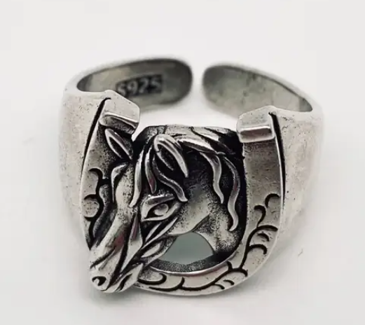 Vintage Horseshoe Horse Head Ring