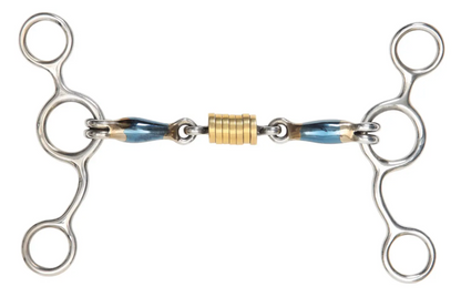Shires Blue Sweet Iron Tom Thumb with Roller Link
