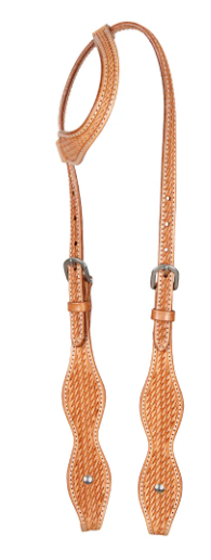 Hilason Basket Weave One Ear Headstall