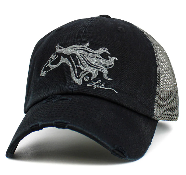 AWST Int'l Lila Vintage Mesh Horse Head Cap