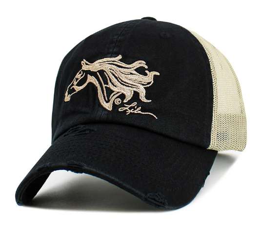 AWST Int'l Lila Vintage Mesh Horse Head Cap