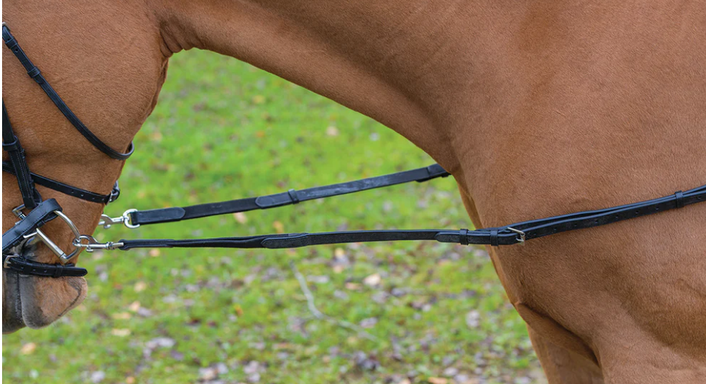 Avignon Leather & Elastic Side Reins