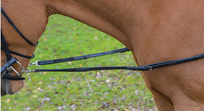 Shires Avignon Leather/ Elastic Side Reins