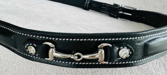 Bridleberry Women's Full Grain Leather Belt w/ Horse Bits